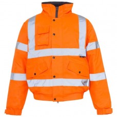 Orange High Visibility Bomber Jacket